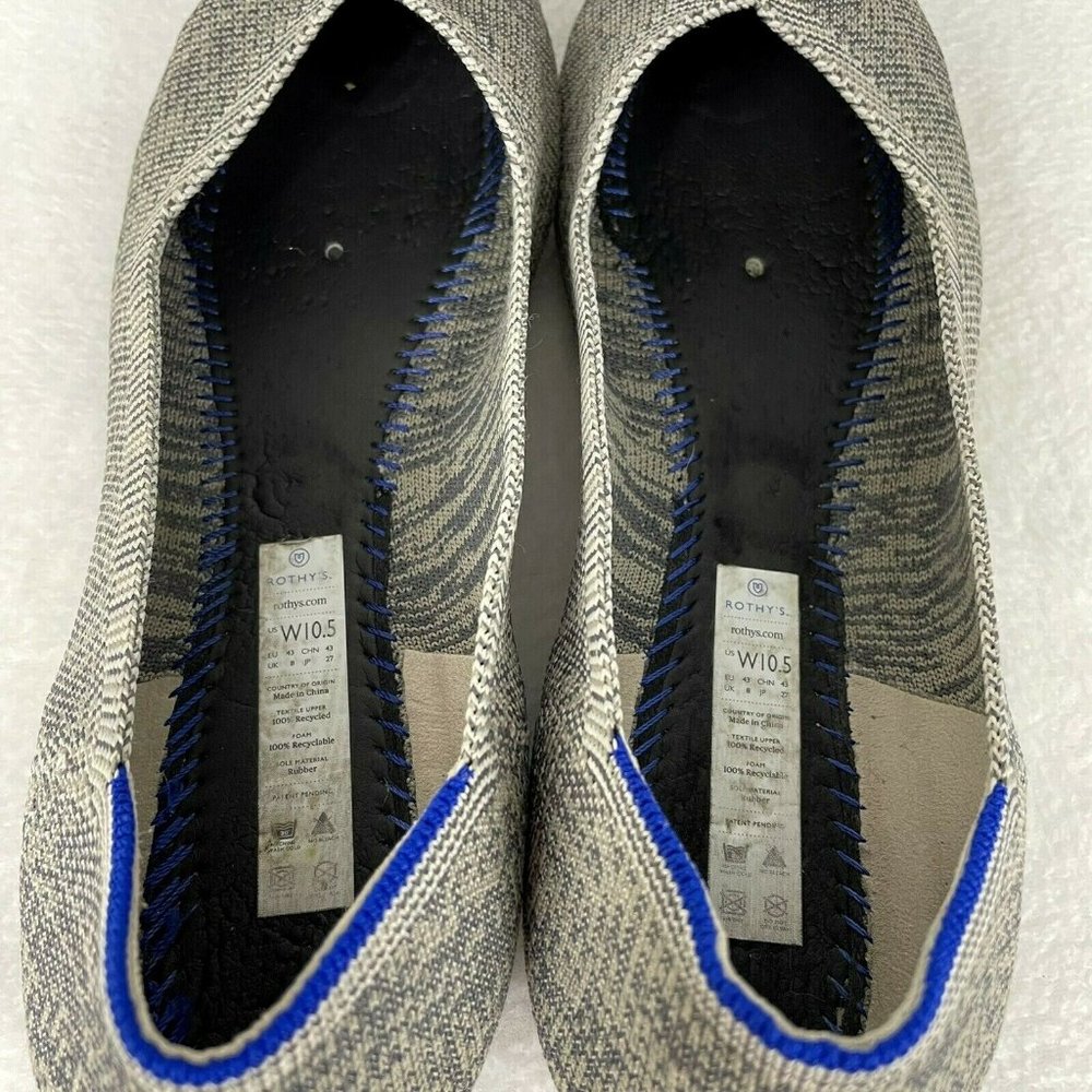 Rothys Birdseye Retired Heather Gray Flats 10.5 - Picture 6 of 12